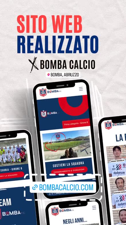 Sito realizzato per Bomba Calcio